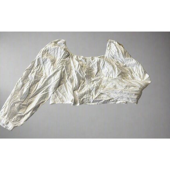 Women's Long Sleeve Smocked Blouse - A New Day™, New - White, Size XL - Picture 3 of 3